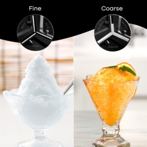 Manual Ice Shaver - Snow Cone Machine with Ice Cube Tray, Stainless Steel Blades, & Large Container - Portable Crushed Ice Machine for Home - Shaved Ice Maker Kit for Kids Snowcones, Slushies & More