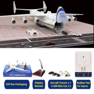 An-225 Aircraft Model 1:200 Scale 16.5” Replica Ukrainian Transport Plane An225 Model Plane Aircraft Model Cabin Can Open Children's Birthday Gift Resin Collectible Figurine