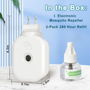 Moskiller Mosquito Repeller, Bluetooth APP Control Electronic Mosquito Repellent Plug in, Include 1 Pack 280 Hr Repellent Refills for Home, Bedroom, Office, Kitchen