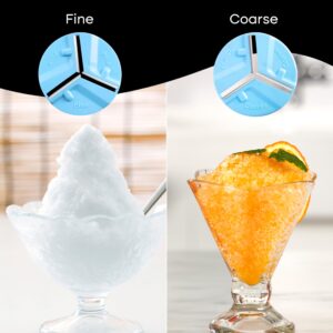 Manual Ice Shaver - Snow Cone Machine with Ice Cube Tray, Stainless Steel Blades, & Large Container - Portable Crushed Ice Machine for Home - Shaved Ice Maker Kit for Kids Snowcones, Slushies & More