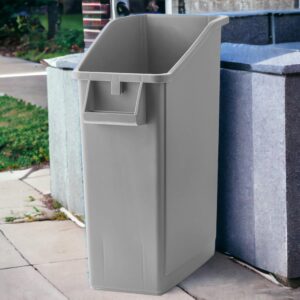 Mix.Home 23 Gallon Gray Slim Trash can Restaurant Trash can Commercial Trash can Tall Plastic Trash can Industrial Trash can Slim Trash cans for Kitchen Large Commercial Garbage cans