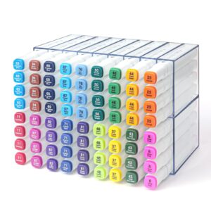 vowcarol clear acrylic marker organizer, marker holder 18 slot for 72 markers- 1 pack