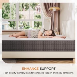 Sweetnight King Size Mattress, 10 Inch King Memory Foam Mattress in a Box for Motion Isolation & Pressure Relief, Cooling Gel Foam King Bed Mattress, Medium Firm