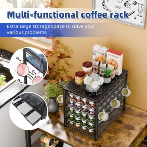 Simple Trending 5-Tier Coffee Pod Holder for K-Cup, 160 Pod Pack Capacity Rack, Metal, Black