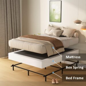 DiaOutro King Size Box Spring, 9 Inch Heavy Duty Bed Base with Fabric Cover, No Noise Mattress Foundation for Bed, Easy Assembly, Black