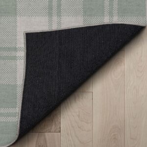 Well Woven Apollo Flatwoven Plaid Green 3'3" x 5' Area Rug