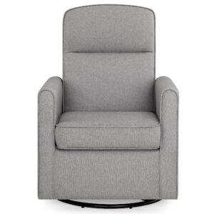 Delta Children Blair Slim Nursery Glider Swivel Rocker Chair, French Gray