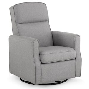 delta children blair slim nursery glider swivel rocker chair, french gray