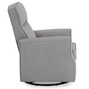 Delta Children Blair Slim Nursery Glider Swivel Rocker Chair, French Gray