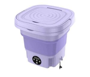 8l portable washing machine for small loads, foldable mini washing machine for underwear, bra, socks, baby clothes, towels, or small items, camping, travel and home use