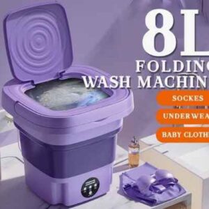 8L Portable Washing Machine For Small Loads, Foldable Mini Washing Machine For Underwear, Bra, Socks, Baby Clothes, towels, or Small Items, Camping, Travel and Home Use