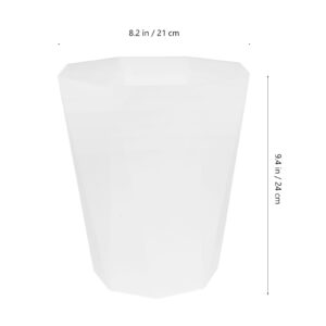 BESTOYARD Large Trash Can Bathroom Waste Can Open Trash Can Hotel Garbage Bin Rubbish Container Trash Basket Kitchen Waste Bin Garbage Ashbin Waste Basket Mini Laundry Tub Office White