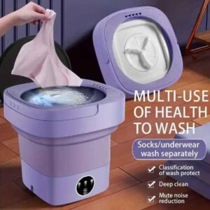 8L Portable Washing Machine For Small Loads, Foldable Mini Washing Machine For Underwear, Bra, Socks, Baby Clothes, towels, or Small Items, Camping, Travel and Home Use