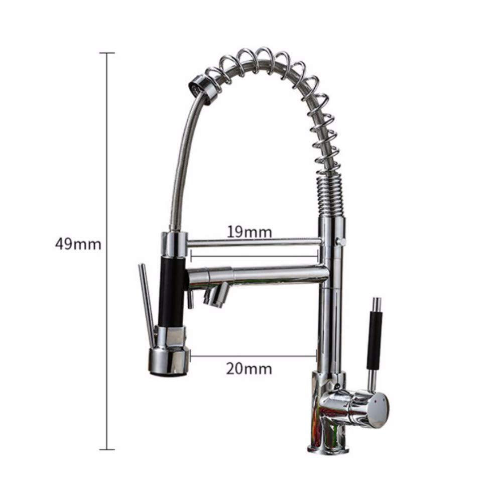 Kitchen Faucet Copper Kitchen Faucet Dual-Purpose Vertical Washing Pot Spring Cold-hot Mixed Faucet