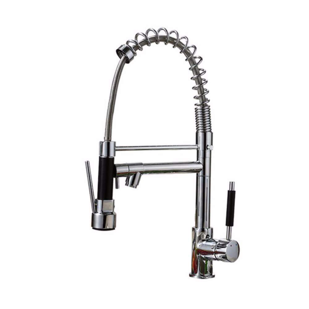 Kitchen Faucet Copper Kitchen Faucet Dual-Purpose Vertical Washing Pot Spring Cold-hot Mixed Faucet