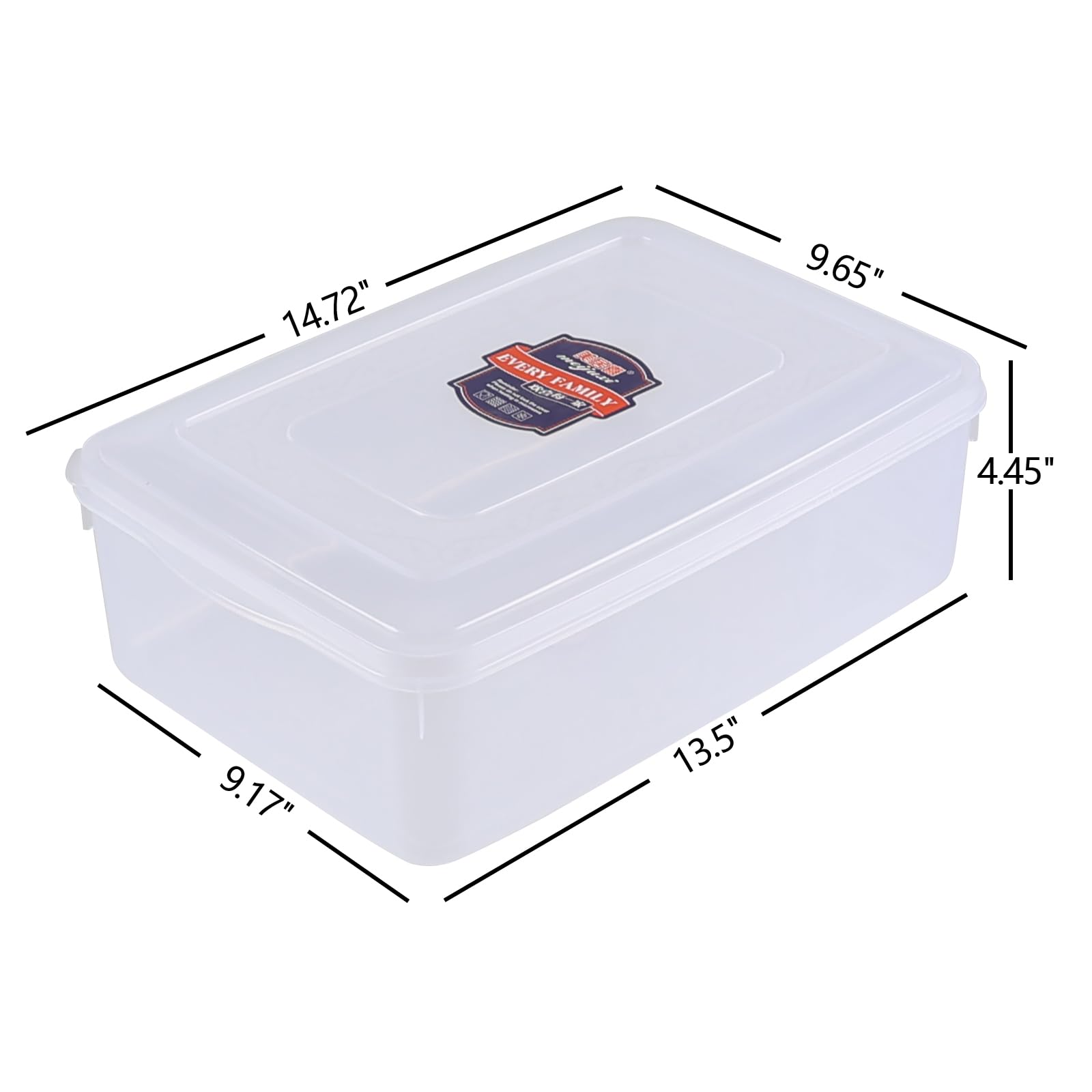 Dehouse 3 Pack Clear Storage Bins with Lids, 10 L Plastic Storage Bins