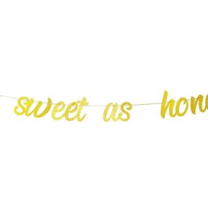 Gold Glitter As Sweet As Honey Banner - Bee Theme Birthday/Baby Shower/Wedding/Bridal Shower Party Decoration Supplies - Baby First Birthday Party Decor Bunting Banner