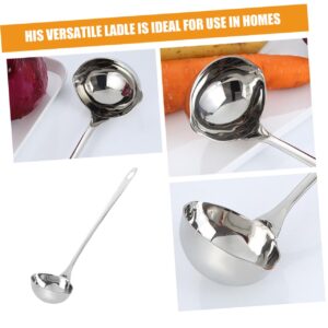 LABRIMP Stainless Steel Ladle with Pouring Spout Multi Purpose Soup Ladle for Canning and Serving Metal Soup Spoon for Kitchen Use for Soups and Sauces