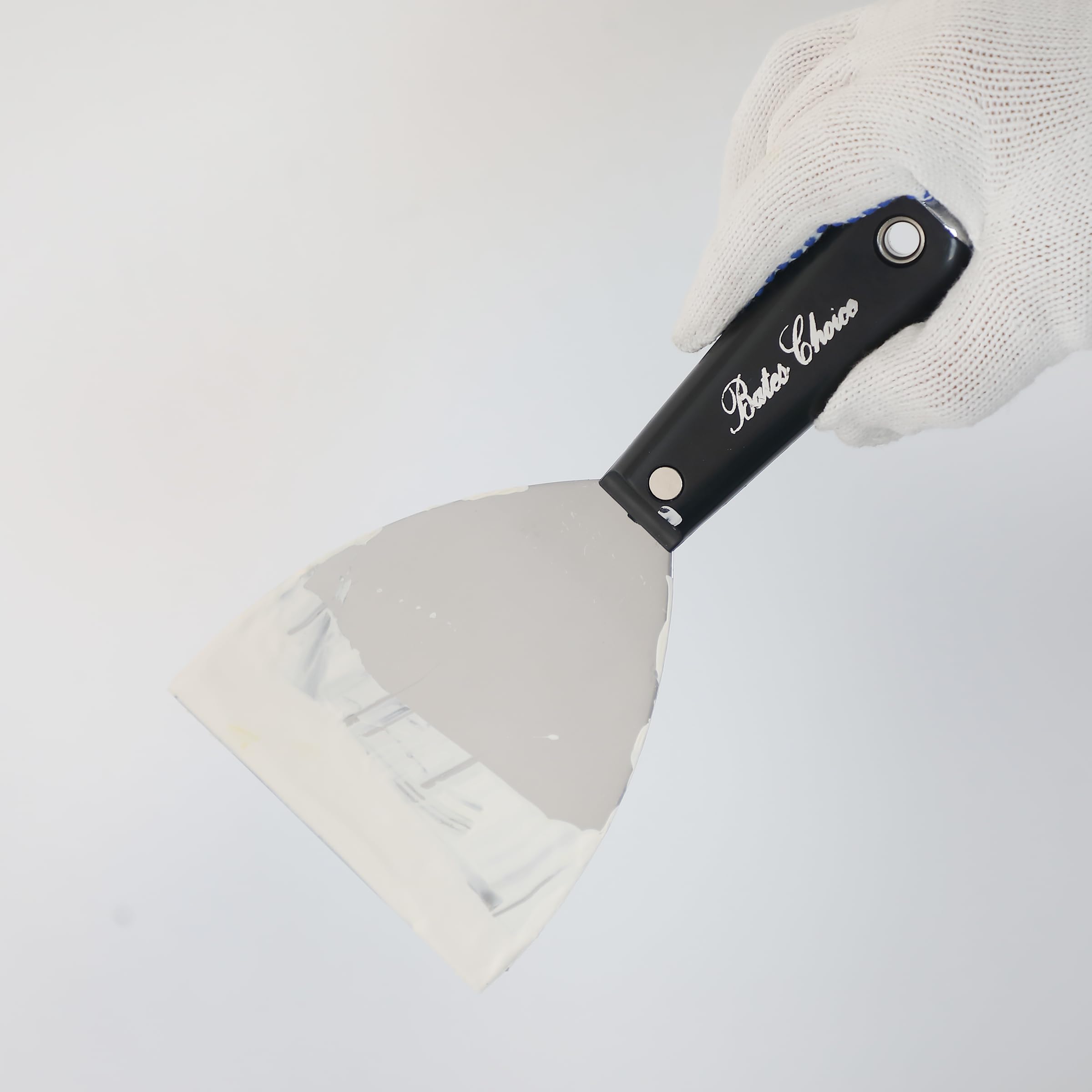 Bates- Putty Knife, 4 Inch, Carbon Steel, Flexible, Metal Scraper, Drywall Spackle Knife, Metal Paint Scraper Tool, Putty Knife Scraper, Wall Scraper, Metal Putty Knife, Drywall Putty Knife