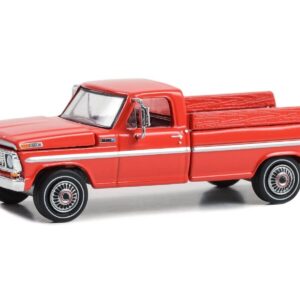 1970 F-100 Pickup Truck Farm and Ranch Special Candy Apple Red with Side Cargo Boards Down on The Farm Series 8 1/64 Diecast Model by Greenlight 48080B