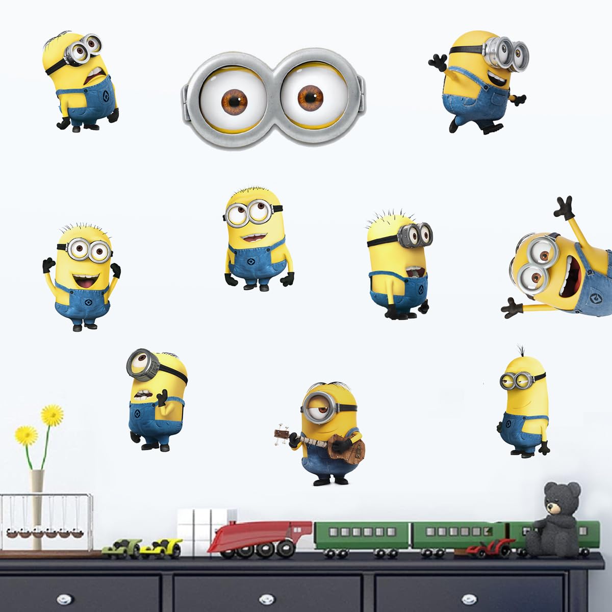 Despicable Me Minions Peel and Stick Wall Decals for Kids Room Decor