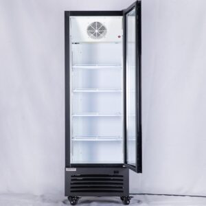 Commercial Beverage Refrigerator Display Fridge,9 Cu Ft Small Slims Single Glass Door Merchandiser Drink Cooler with LED Light Adjustable Shelves,ETL and NSF Approval