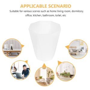 BESTOYARD Large Trash Can Bathroom Waste Can Open Trash Can Hotel Garbage Bin Rubbish Container Trash Basket Kitchen Waste Bin Garbage Ashbin Waste Basket Mini Laundry Tub Office White