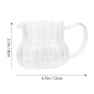 Small Milk Jug Crystal Jug Glass Milk Jug Milk and Cream Pitcher Formula Container Gravy Pitcher Latte Art Pitcher Coffee Frothing Cup Clear Glass Cups Sauce Pitcher Seasoning Mini