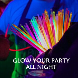 Glow Sticks 207Pcs Bulk Party Pack 8” Glow In The Dark Sticks Glow Party Supplies Bracelets And Glow Eyeglasses And Necklaces Earrings Favors For You... (207PCS)