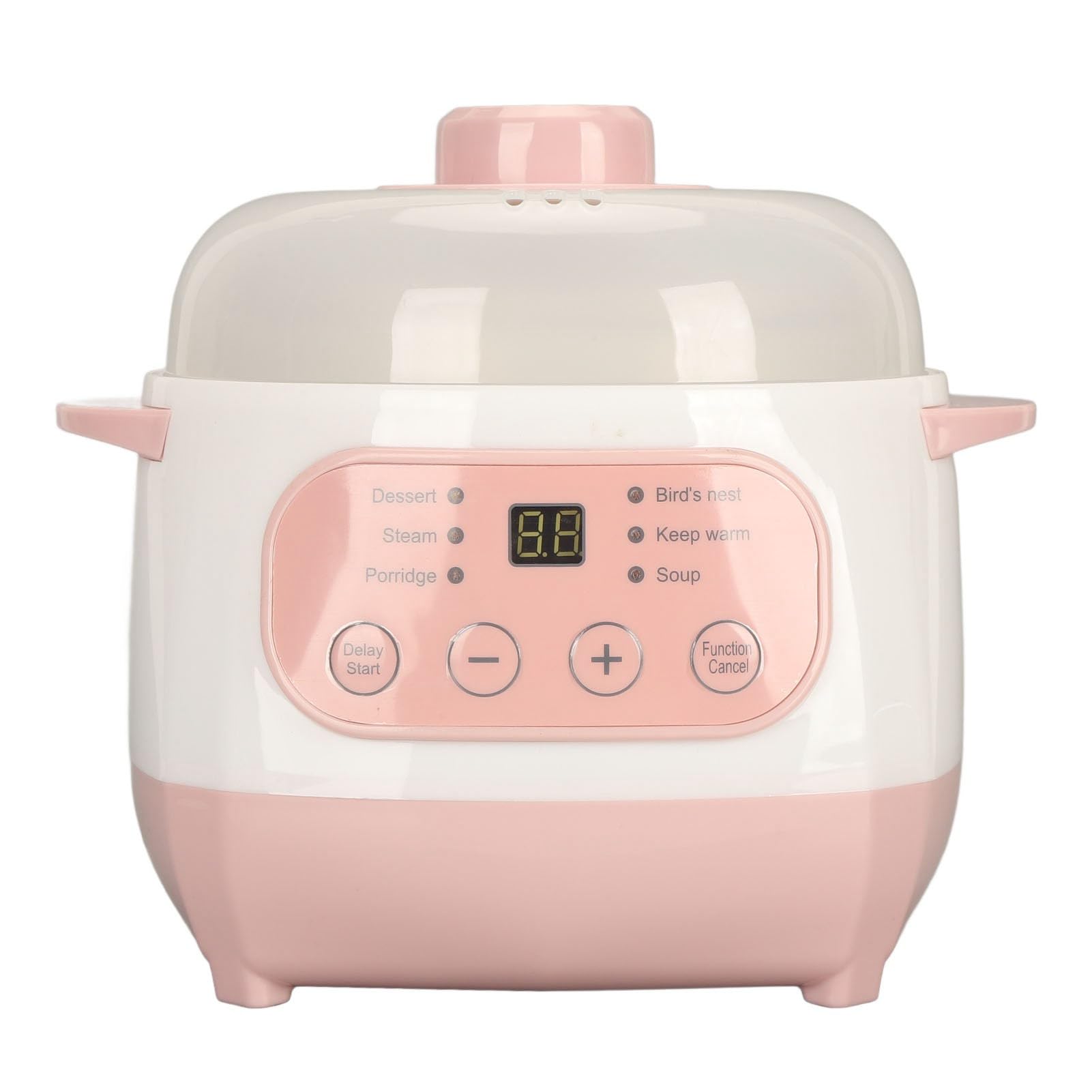 1L Ceramic Electric Stew Pot, 200W Cooker, Electric Cooking Pot for Porridge Rice Soup (US Plug 110V)