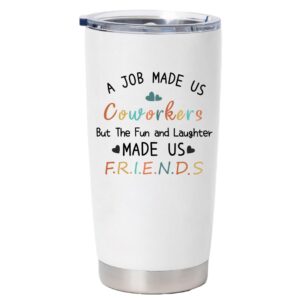 niduilef coworker gifts for best friend,- stainless steel 20oz tumbler for friends- christmas birthday office appreciation thank you gift for coworkers