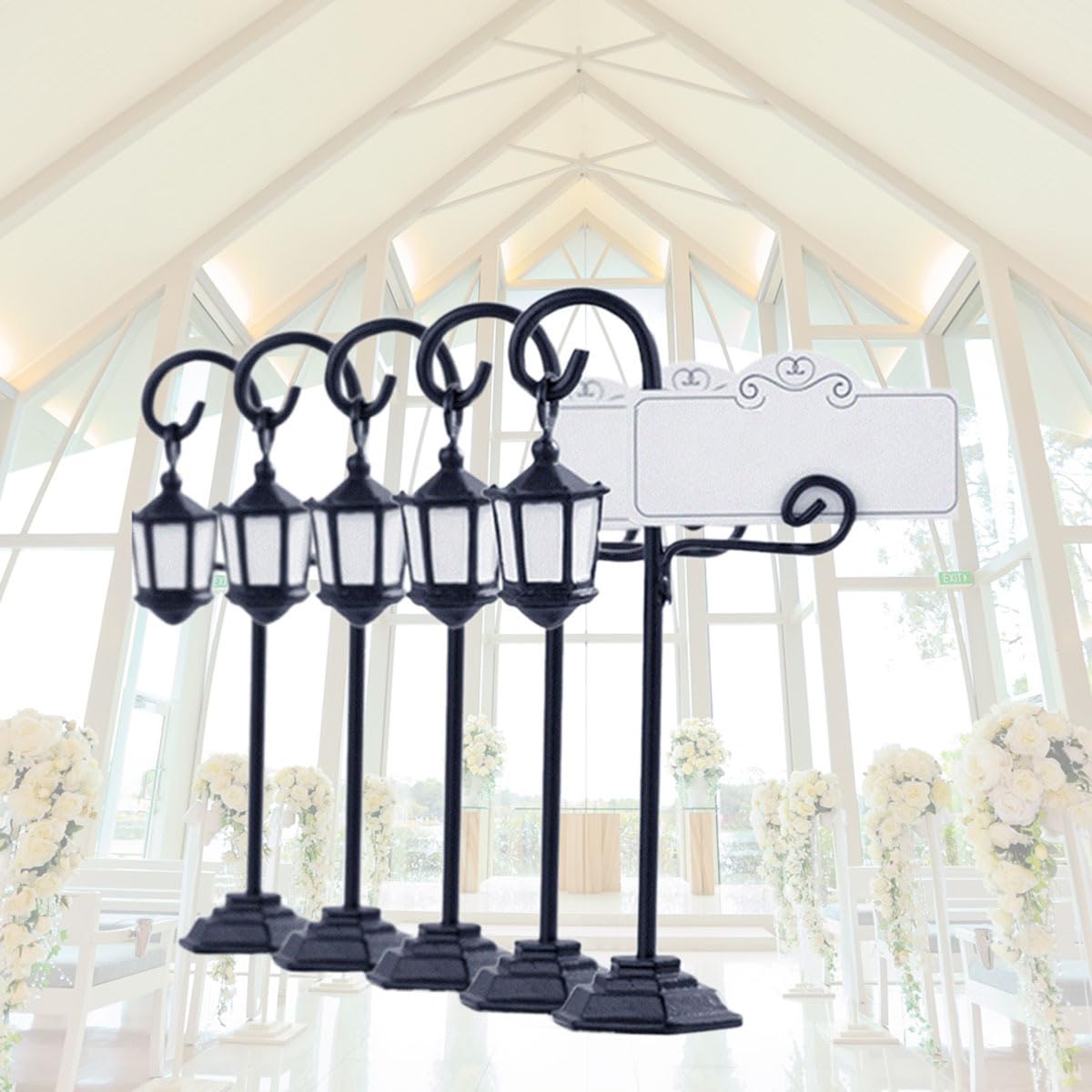 BESTOYARD 18 Pcs Wedding Seat Holder Wedding Place Holder Wedding Seat Decor Place Holder Lamp Desktop Decorate