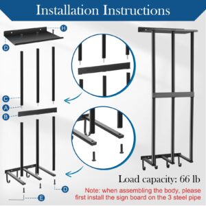 YUNFUTIEI Camping Chair Wall Storage for Garage - Metal Camping Chair Wall Mount Holder | Carries 4 Hooks and Anti-Slip Barrier | Garage Storage Rack for Chair, Tents, Umbrella, Yoga Mats, etc.