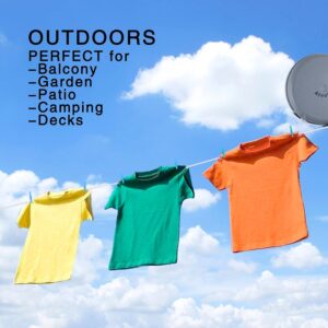 Atvobiy Retractable Clothesline Outdoor Heavy Duty Clothes Line Retracting Indoors for Drying Clothes Portable Clothesline 40 Feed Laundry line