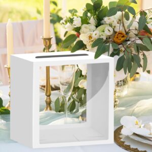 SietDESEO White Card Box for Party Diy Money Card Box Gift Card Box Holder for Wedding Reception Baby Shower Birthday Card Box