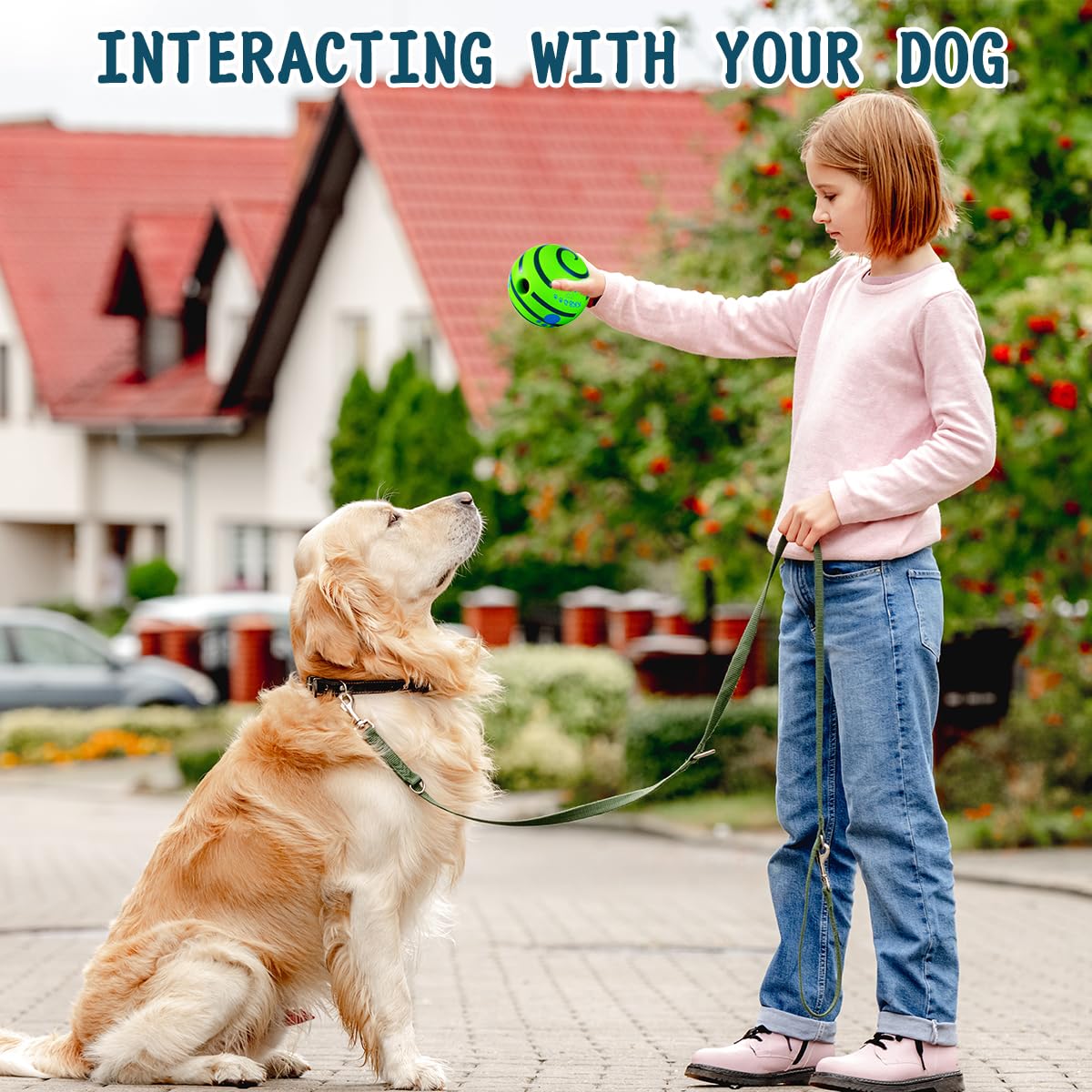 KKBDOO Squeaky Ball for Dogs, Interactive Dog Toys for Boredom, Pet Toys for Dogs, Fun Engaging Sounds Wiggle Ball, Active Rolling Ball Dog Toys for Small Dogs-2.75 inch