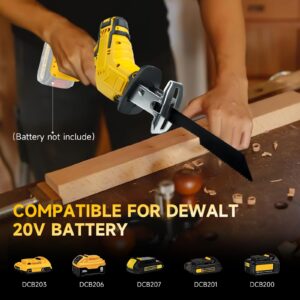 Cordless Reciprocating Saw for DeWalt 20V Battery, Sawzall Tool-Free Blade Change with 4 Saw Blade,0-3000 SPM Variable Speed for Wood/Metal/PVC Cutting, Tool Only, No Battery