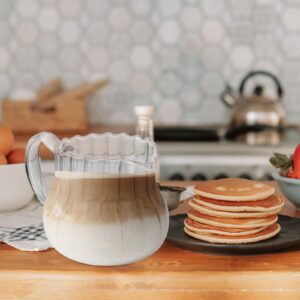 Small Milk Jug Crystal Jug Glass Milk Jug Milk and Cream Pitcher Formula Container Gravy Pitcher Latte Art Pitcher Coffee Frothing Cup Clear Glass Cups Sauce Pitcher Seasoning Mini