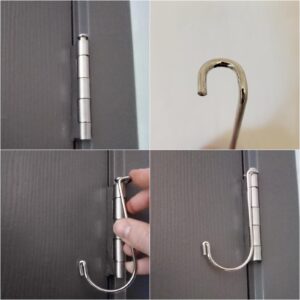 GGTE 6 Pack Door Pin Hinge Hanger, Multifunctional Door Hanger Hook, Over The Door Hooks, Hang Just About Anything You Can Imagine