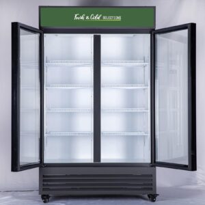 Commercial Flower Display Refrigerator Floral Fridge,Glass Door Flower Merchandiser Beverage Drink Cooler with LED Light Adjustable Shelves,ETL and NSF Approval,42.5Cu Ft,47.2" Wide,Hinge