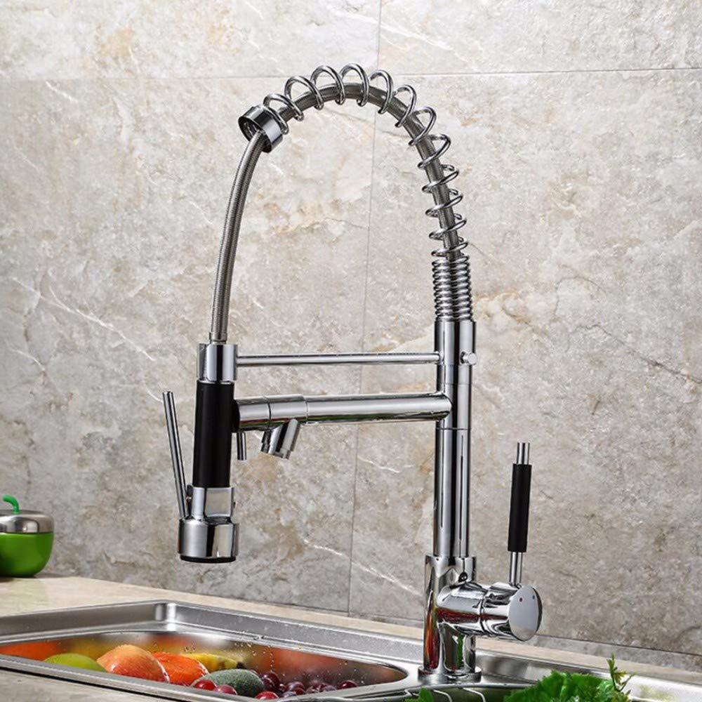 Kitchen Faucet Copper Kitchen Faucet Dual-Purpose Vertical Washing Pot Spring Cold-hot Mixed Faucet