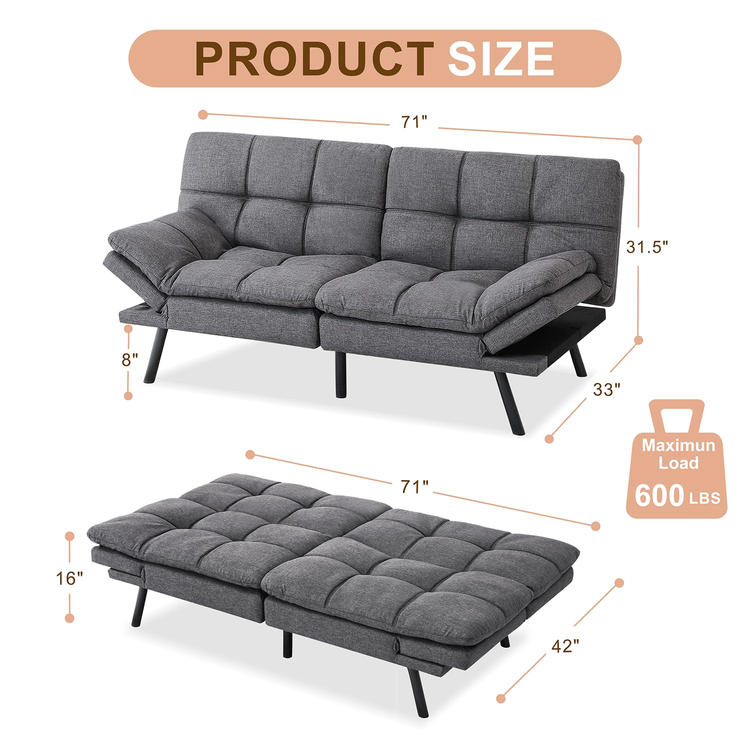 MUUEGM Sofas, Grey