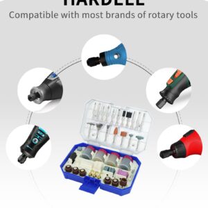 HARDELL Rotary Tool Accessories, 227pcs Power Rotary Tool Accessories Kit, 1/8"(3.2mm) Diameter Shanks, Universal Fitment for Easy Cutting, Polishing, Sanding, Carving, Grinding, Engraving