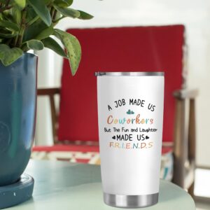 Niduilef Coworker Gifts for Best Friend,- Stainless Steel 20oz Tumbler for Friends- Christmas Birthday Office Appreciation Thank You Gift for Coworkers