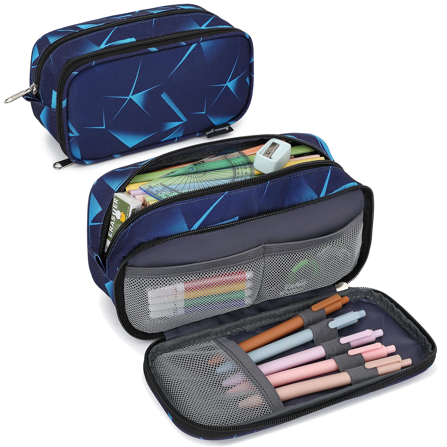 Mountain guest Pencil Cases for kids, Large Capacity Pencil Pouch, Office College School Marker Organizer Case pen for Men Women Adult Teens