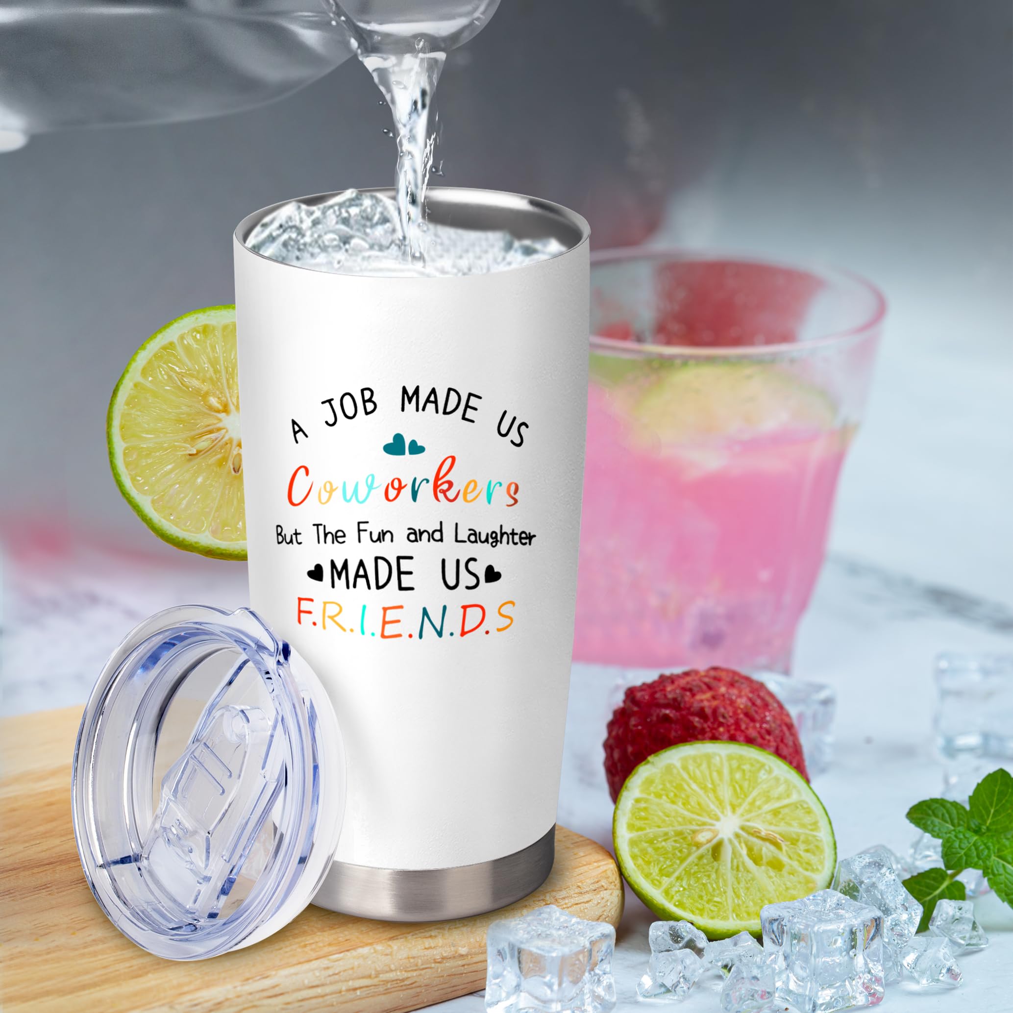 Niduilef Coworker Gifts for Best Friend,- Stainless Steel 20oz Tumbler for Friends- Christmas Birthday Office Appreciation Thank You Gift for Coworkers