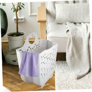 Collapsible Laundry Basket Foldable Laundry Basket Wall Hanging Foldable Dirty Clothes Basket Wall Laundry Hamper Mounted Laundry Hampers Clothing White Child Tpe Plastic Basket