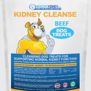 Kidney Cleanse Beef Dog Treats Supports Normal Kidney Toxin Elimination: 20 Oz. Low Protein Beef Dog Treats for Kidney Support. Kidney-Friendly Dog Food Diet Treat.