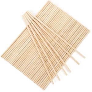 50pcs wooden dowel rods 1/4 x 12 inch wood sticks for crafts, precut wooden rod sticks natural wood dowels for craft and diy projects, cake dowels hardwood craft dowel rods