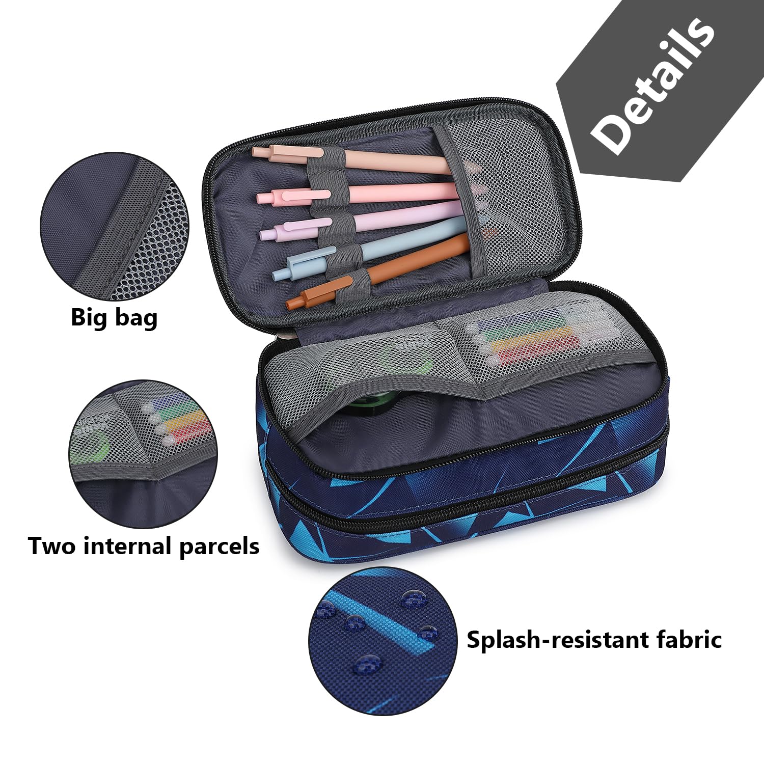 Mountain guest Pencil Cases for kids, Large Capacity Pencil Pouch, Office College School Marker Organizer Case pen for Men Women Adult Teens